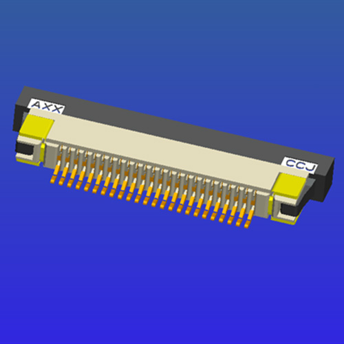 0.5mm間距半包下接抽屜式FPC
