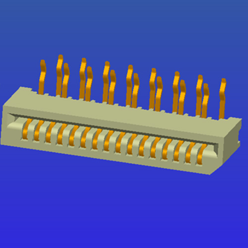 1.0mm間距B型單面接彎針無鎖式FPC